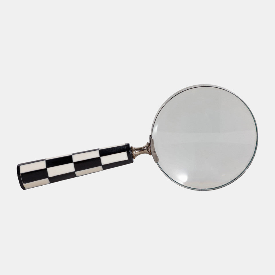 Black & White Geo Magnifying Glass