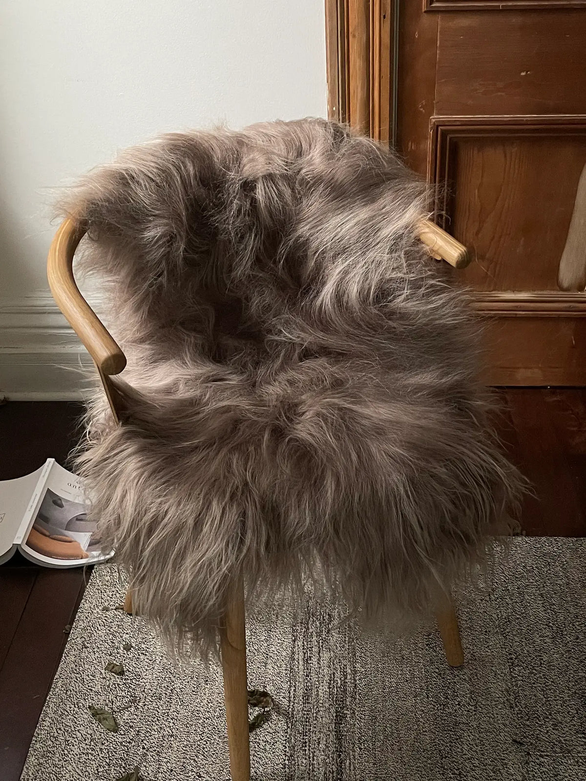 Taupe Icelandic Sheepskin Throw Rug