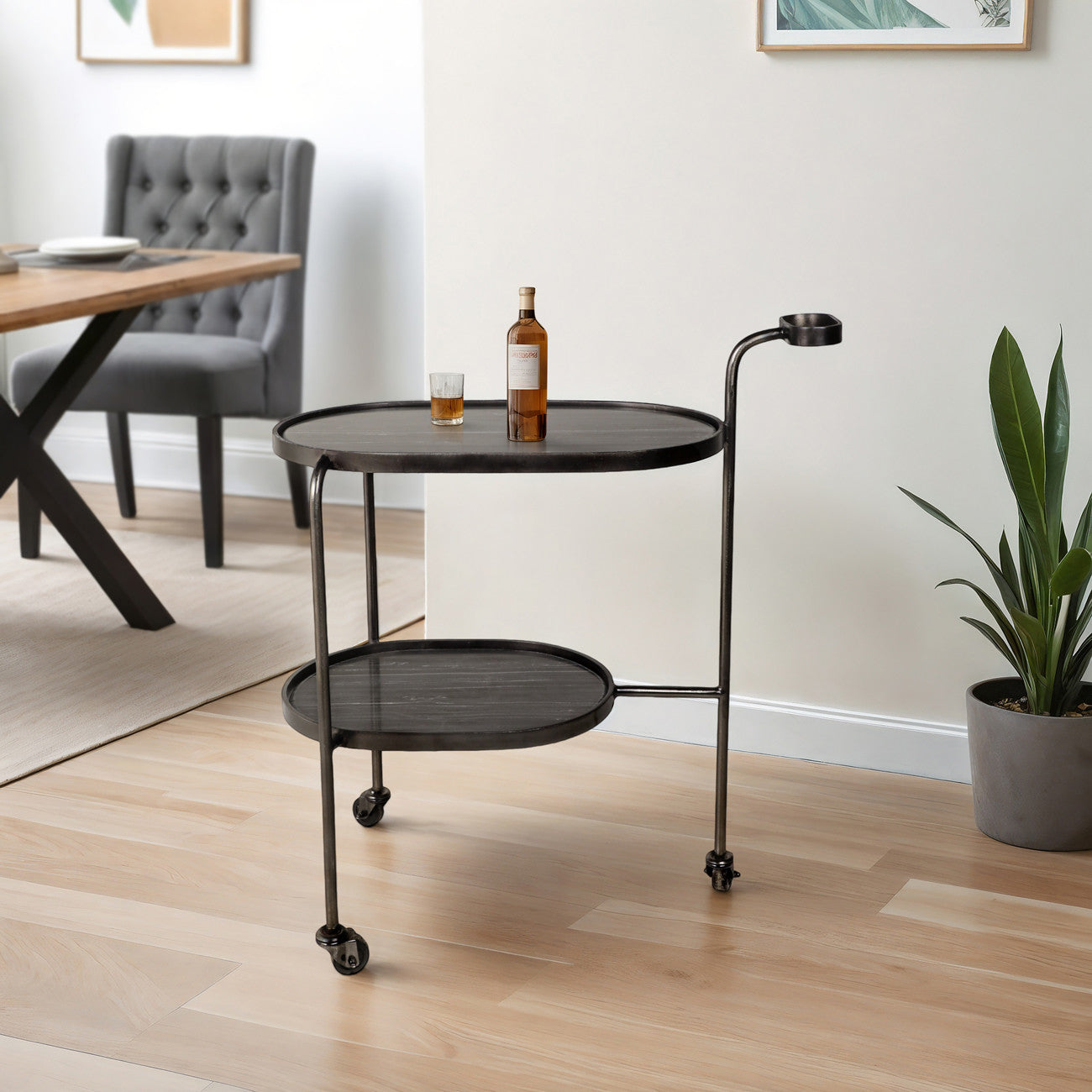 33" Marble Bar Cart