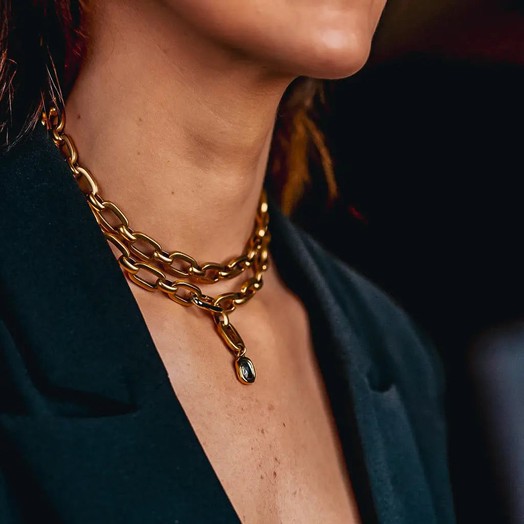 Cardi Crystal Pendant Lariat/GL