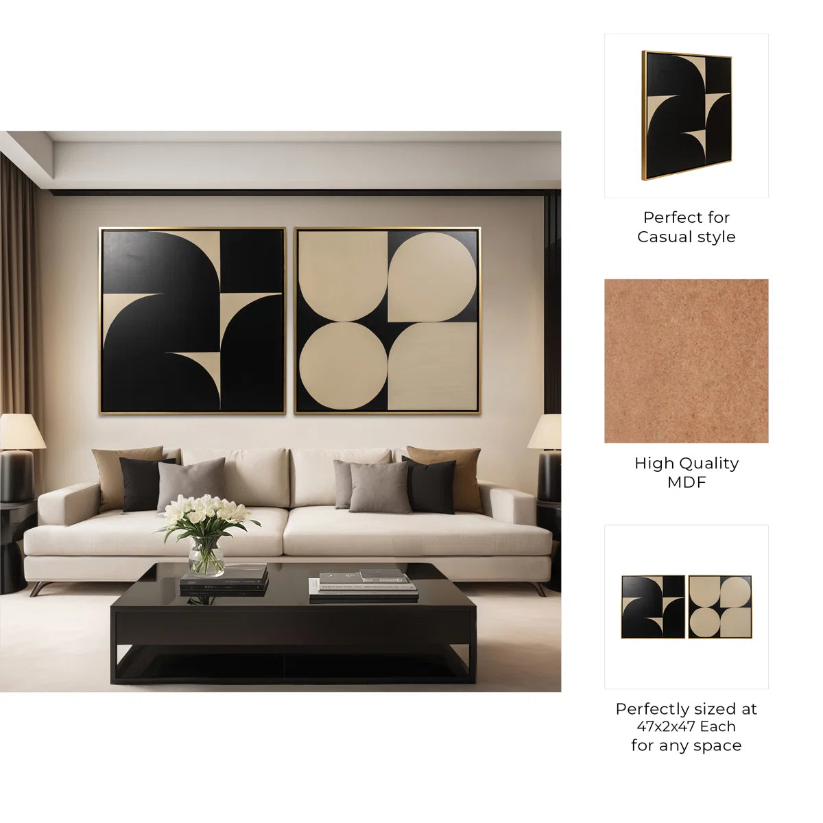 Hand Painted Modern Geometric - set/2