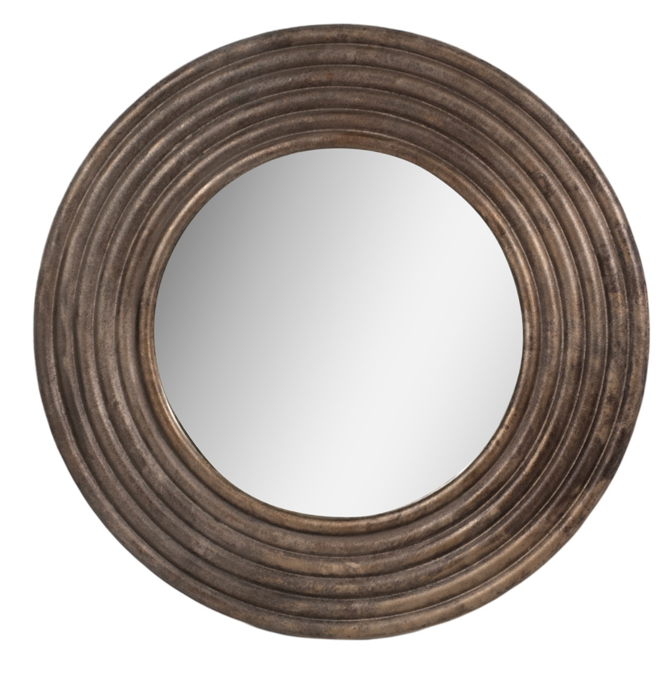 Fluted Bronze Wall Mirror