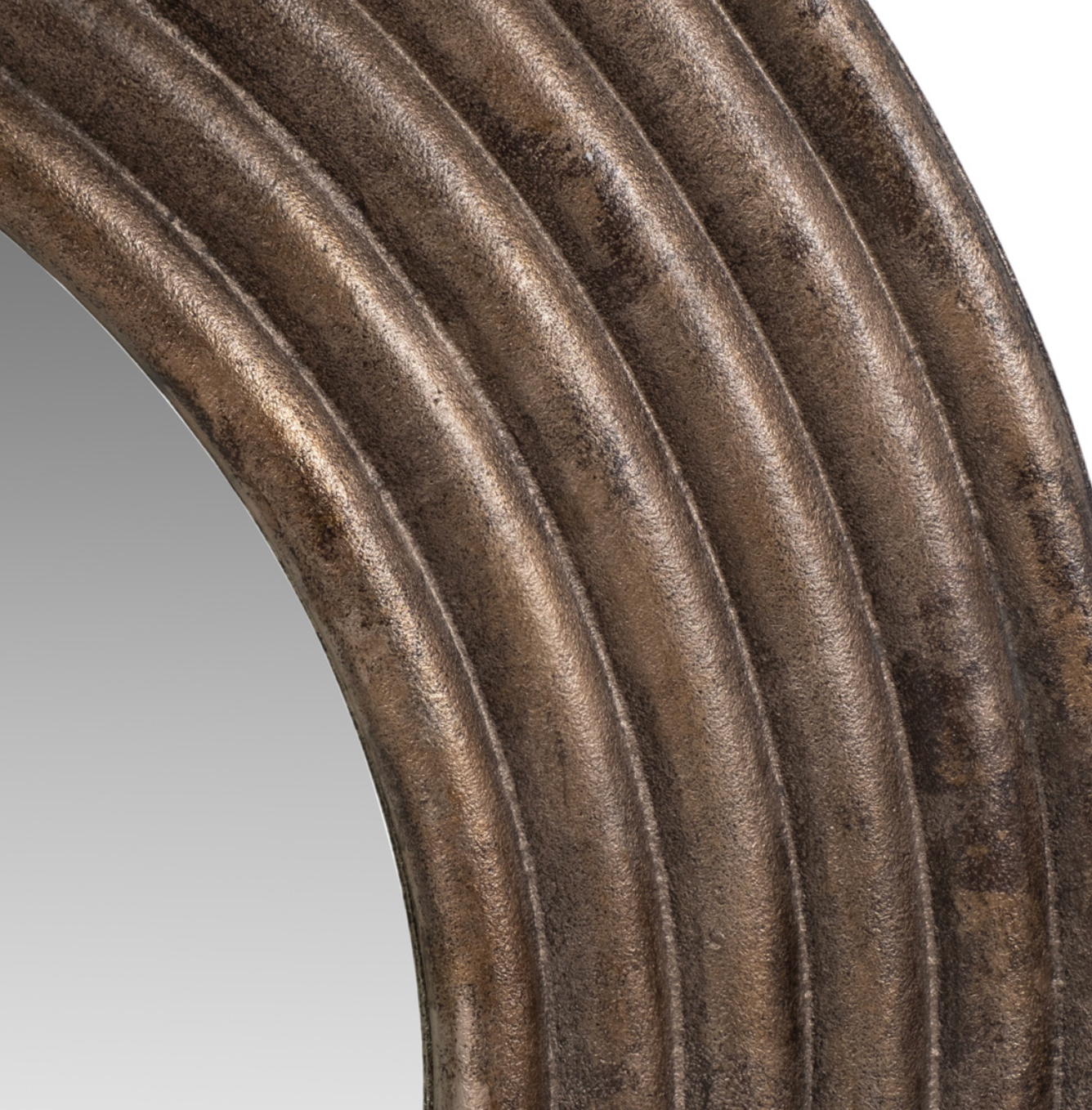 Fluted Bronze Wall Mirror