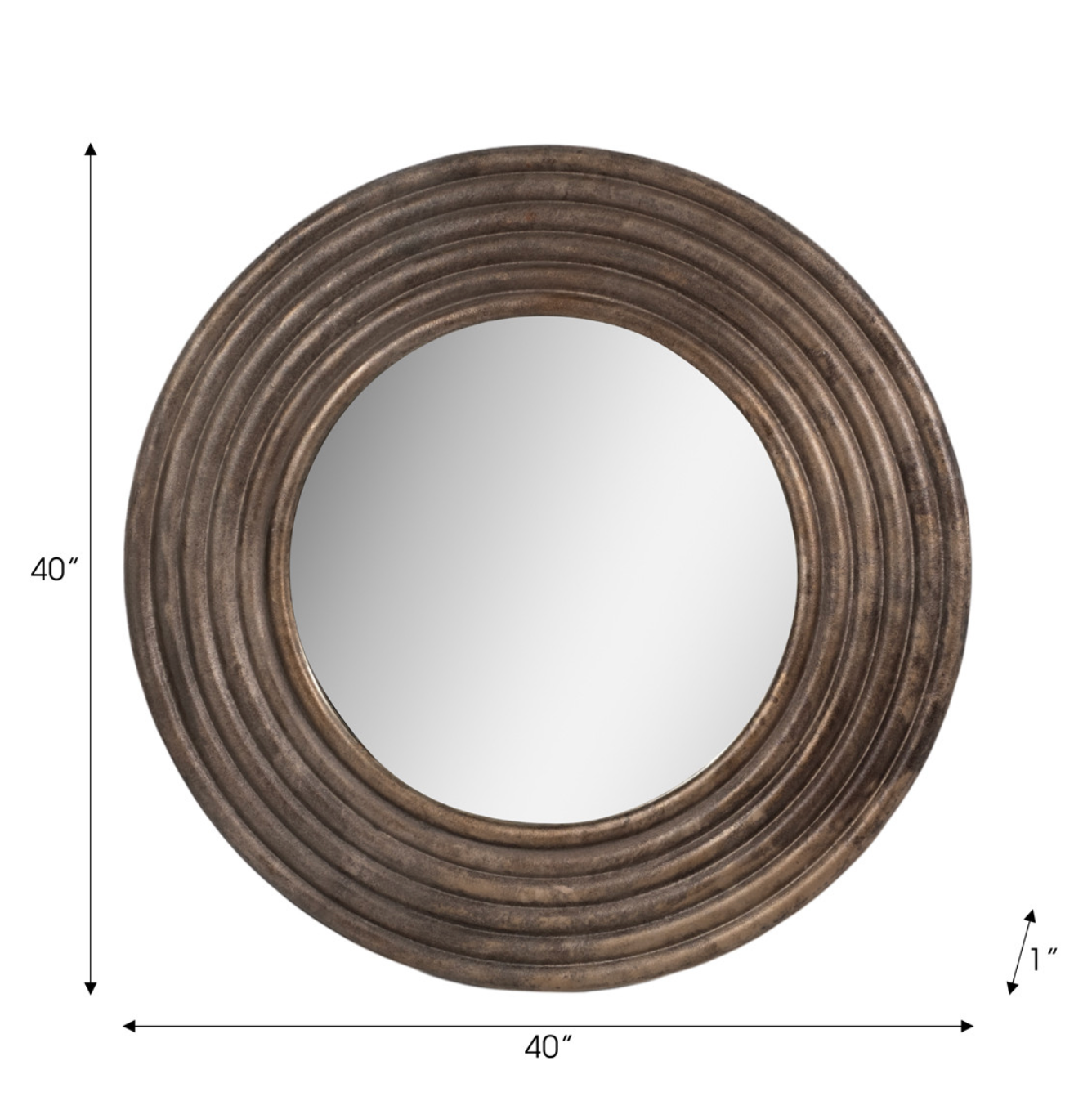 Fluted Bronze Wall Mirror