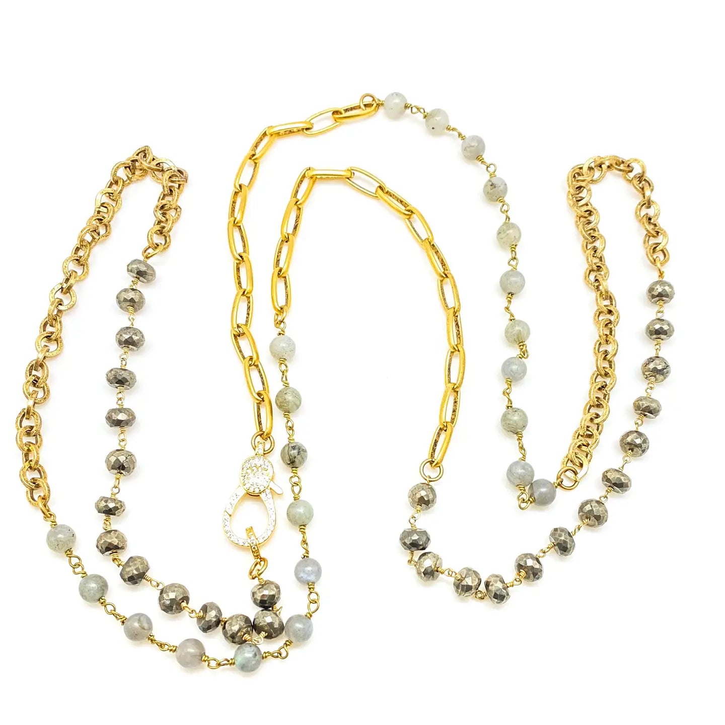 Lavie Pyrite/Labradorite Necklace/GL