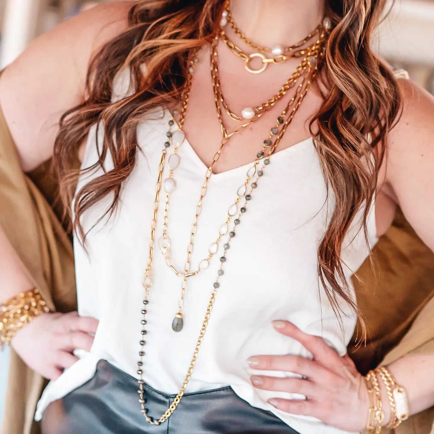 Lavie Pyrite/Labradorite Necklace/GL