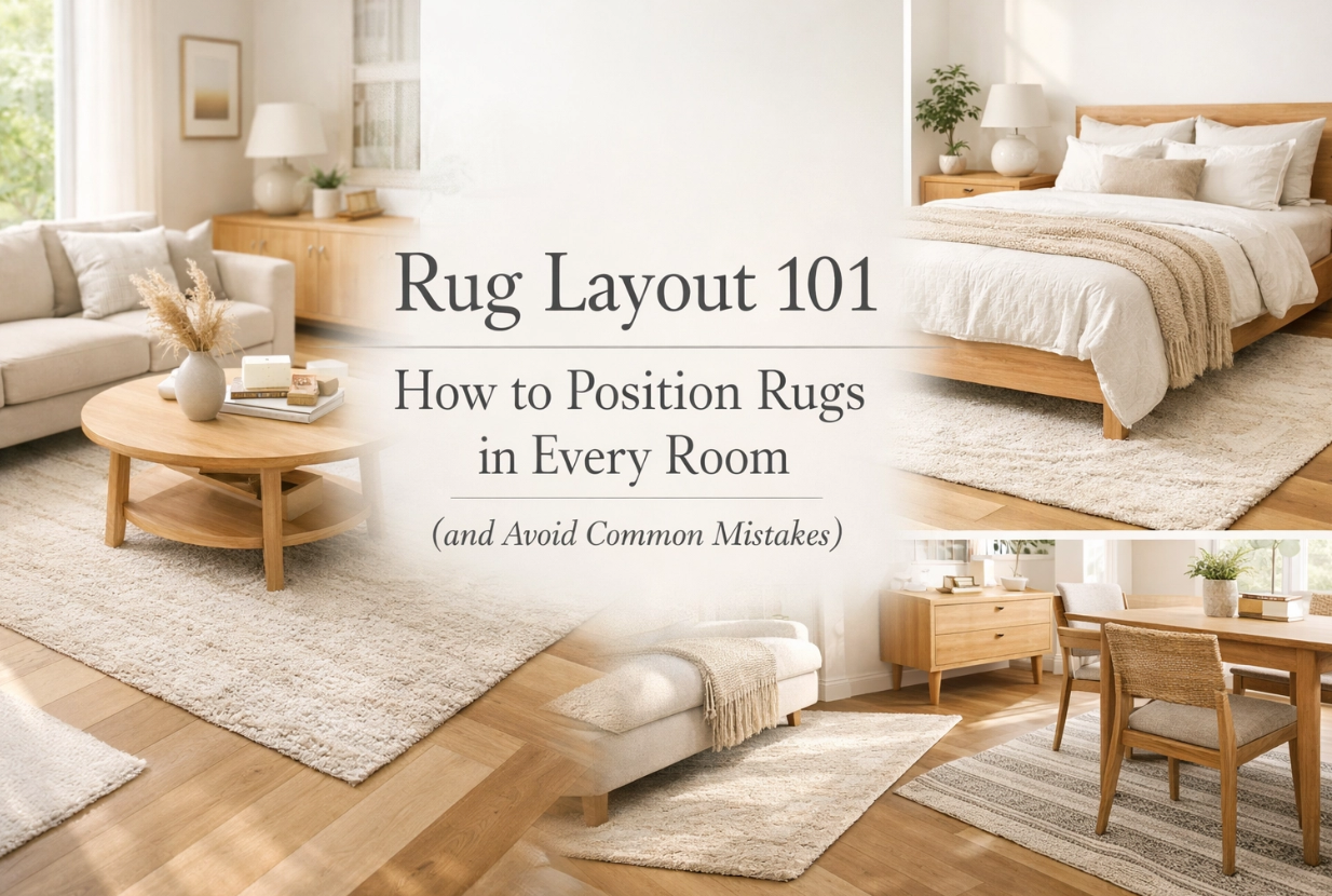 Rug Layout 101: How to Position Rugs in Every Room (and Avoid Co – Skye ...