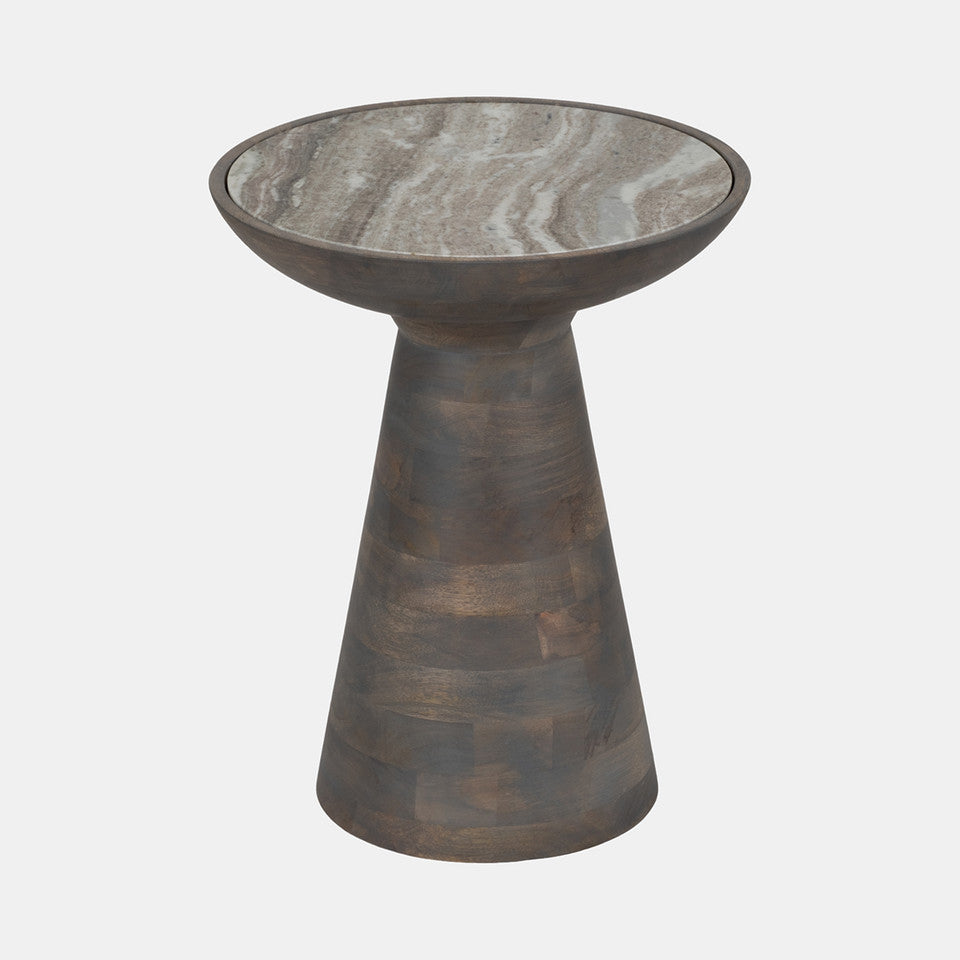 Clara - Baslana Marble Top 20&quot; Accent Table