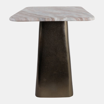 Antique Brass Table-Marble Top