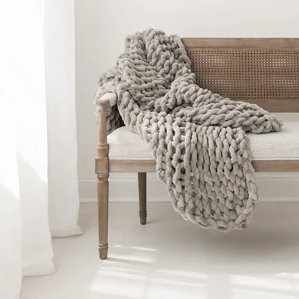 Chunky Blanket Gray