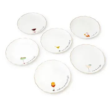 Cocktail Plates Set of 6