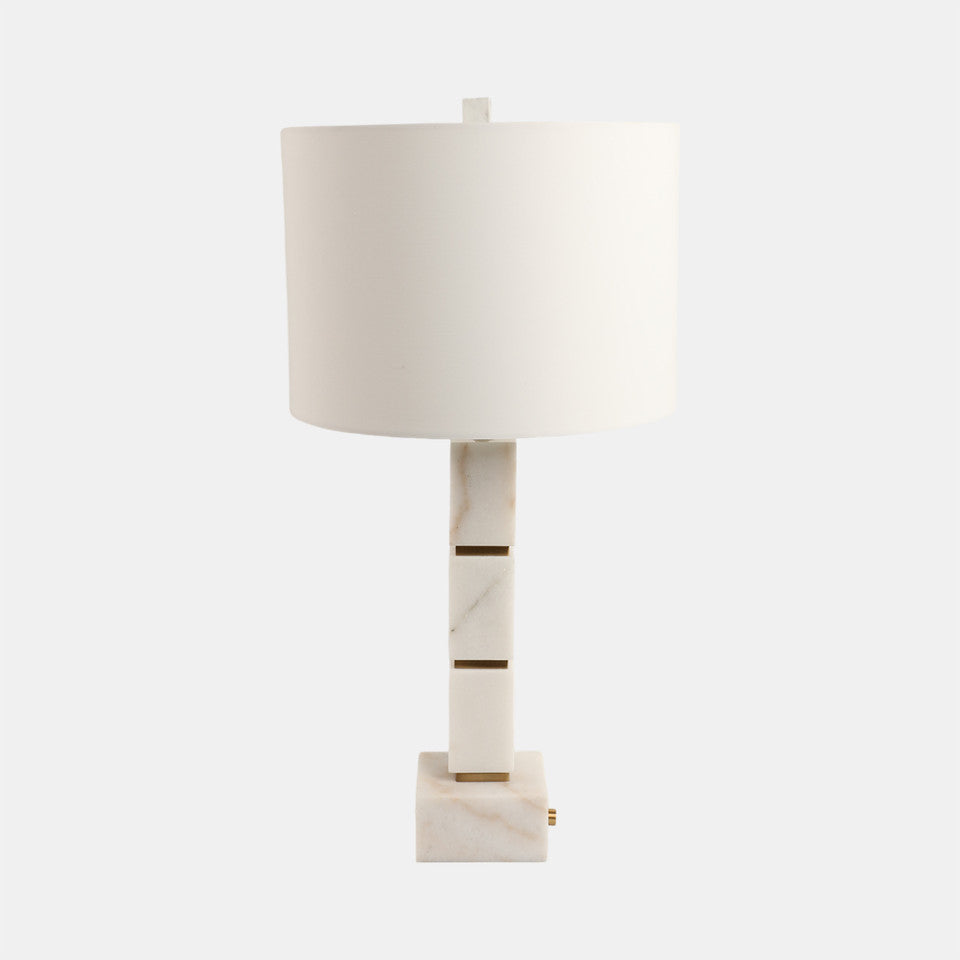 Maeve Stacked Marble Lamp