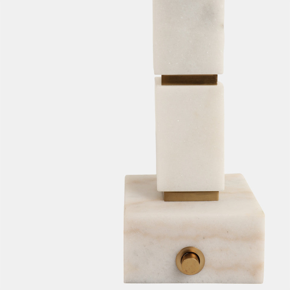 Maeve Stacked Marble Lamp