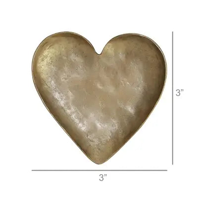 Brass Iron Heart Tray