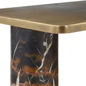 Marble &amp; Brass Accent Table
