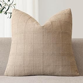 Check Linen Pillow - 22x22