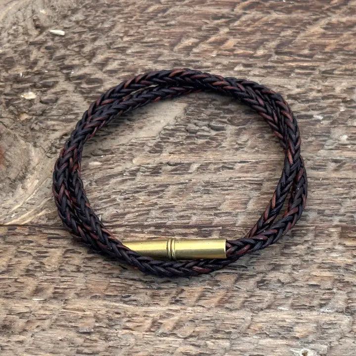 Waxed Canvas Bracelet Brown