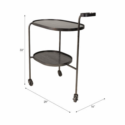 33" Marble Bar Cart