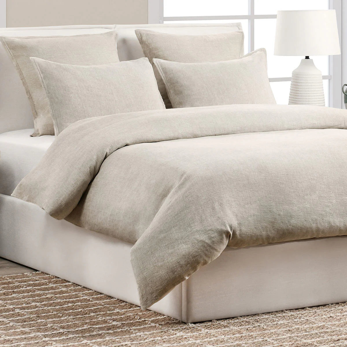 Talia King Duvet Natural Linen
