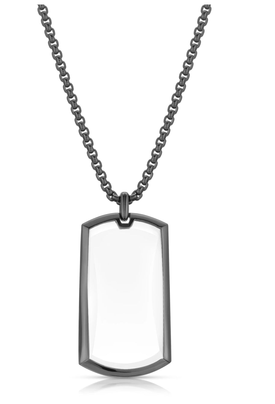 Hudson Gunmetal - Magnifier Pendant Necklace