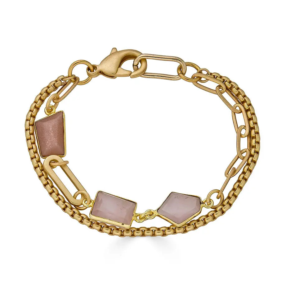 Peach and Rose Bracelet