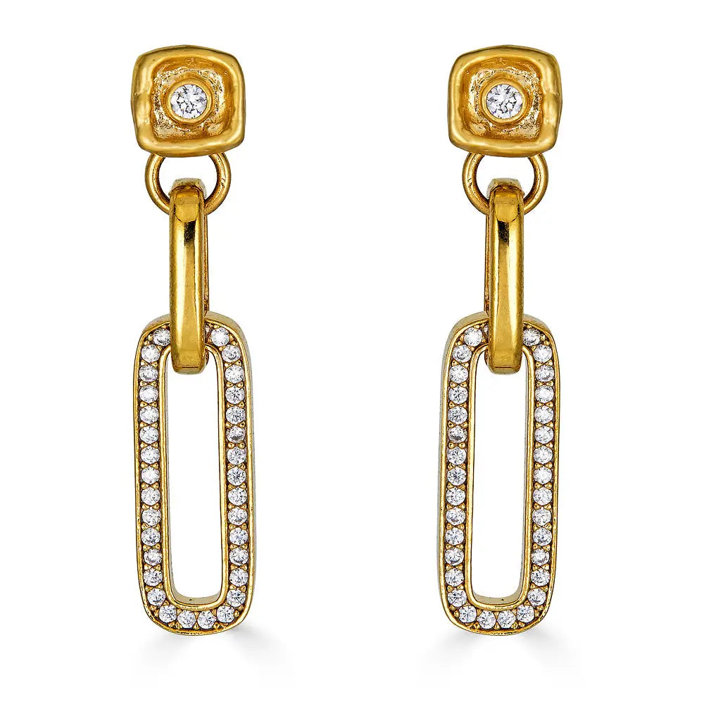 Mariana Pave Chain Earrings