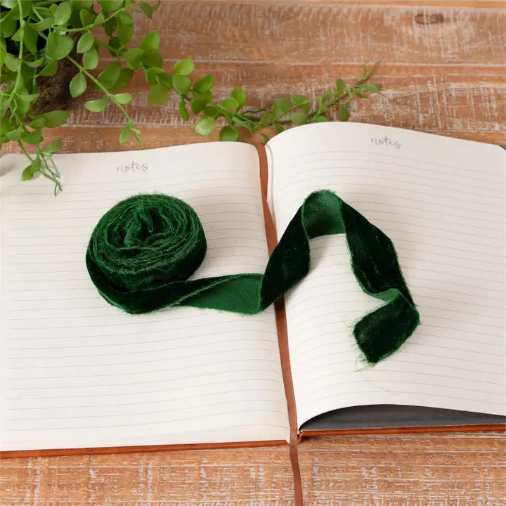 Raw Edge Velvet Ribbon