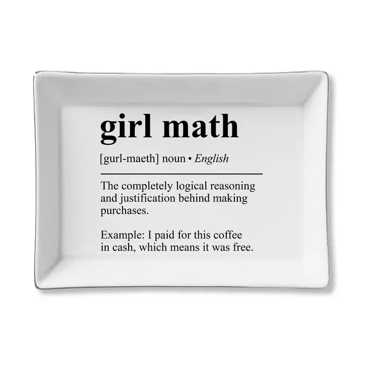 Girl Math Tray