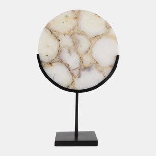 Agate Marble Disc on Stand