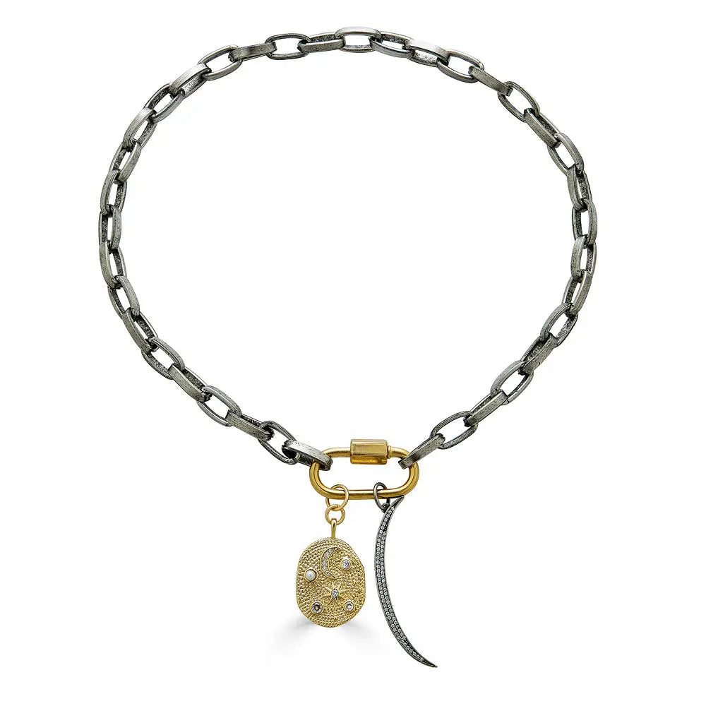 Celeste Charm Necklace - Silver