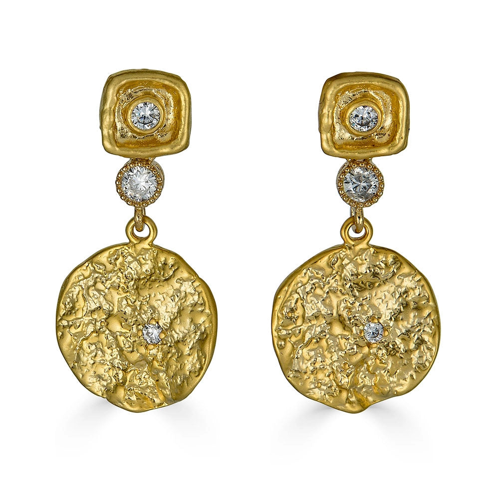 Coco Hammered Coin Earrings