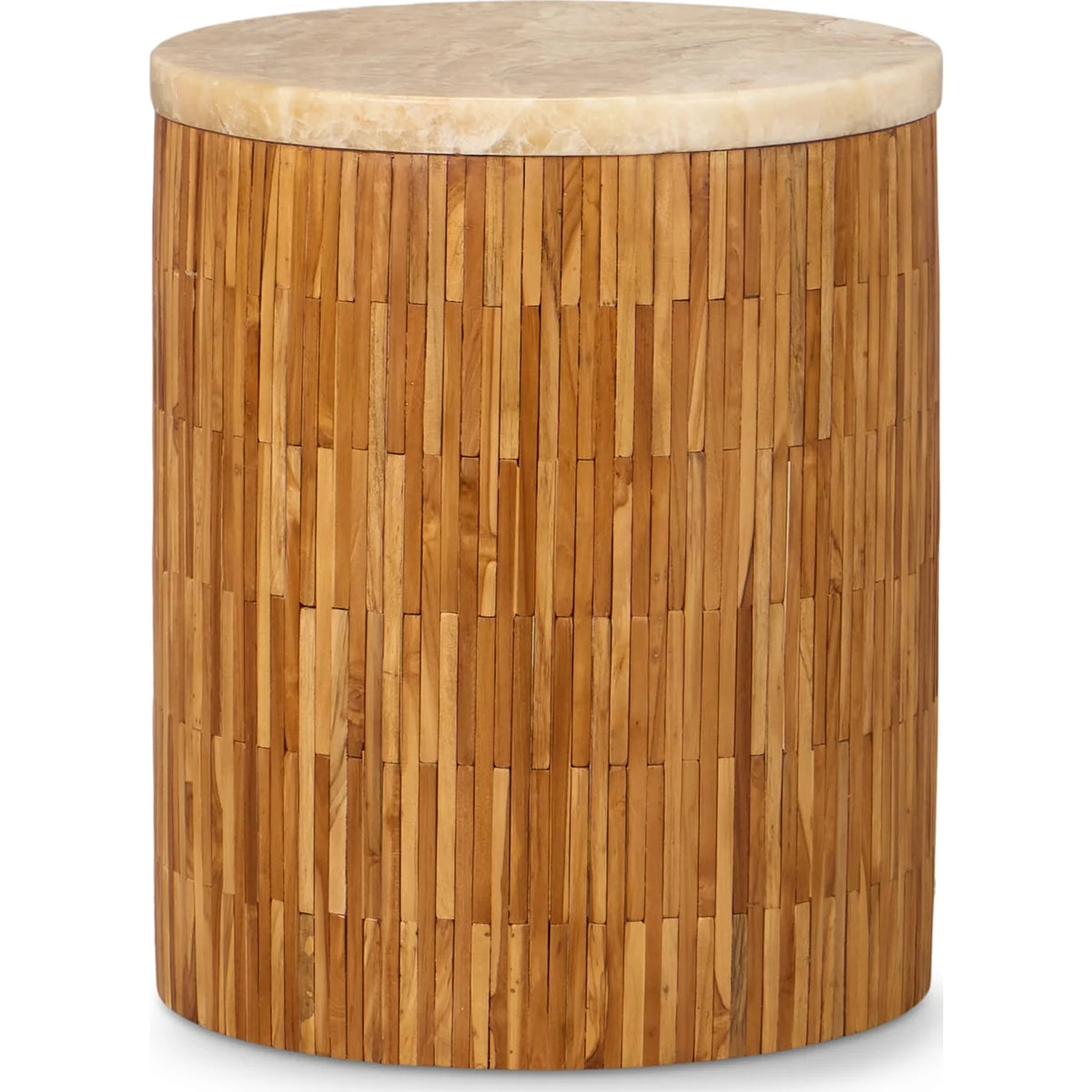 Onyx and Teak End Table