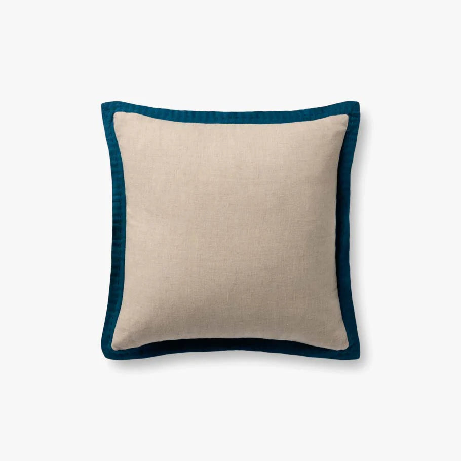 Rio Nat/Blue Pillow 18x18