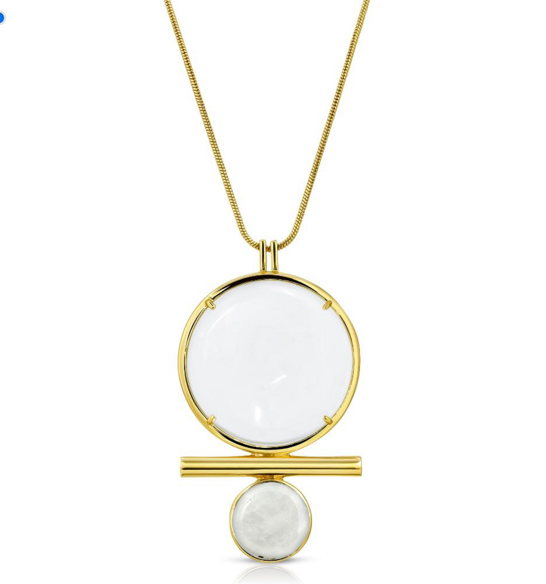 Luna Gold Magnifier Pendant Necklace