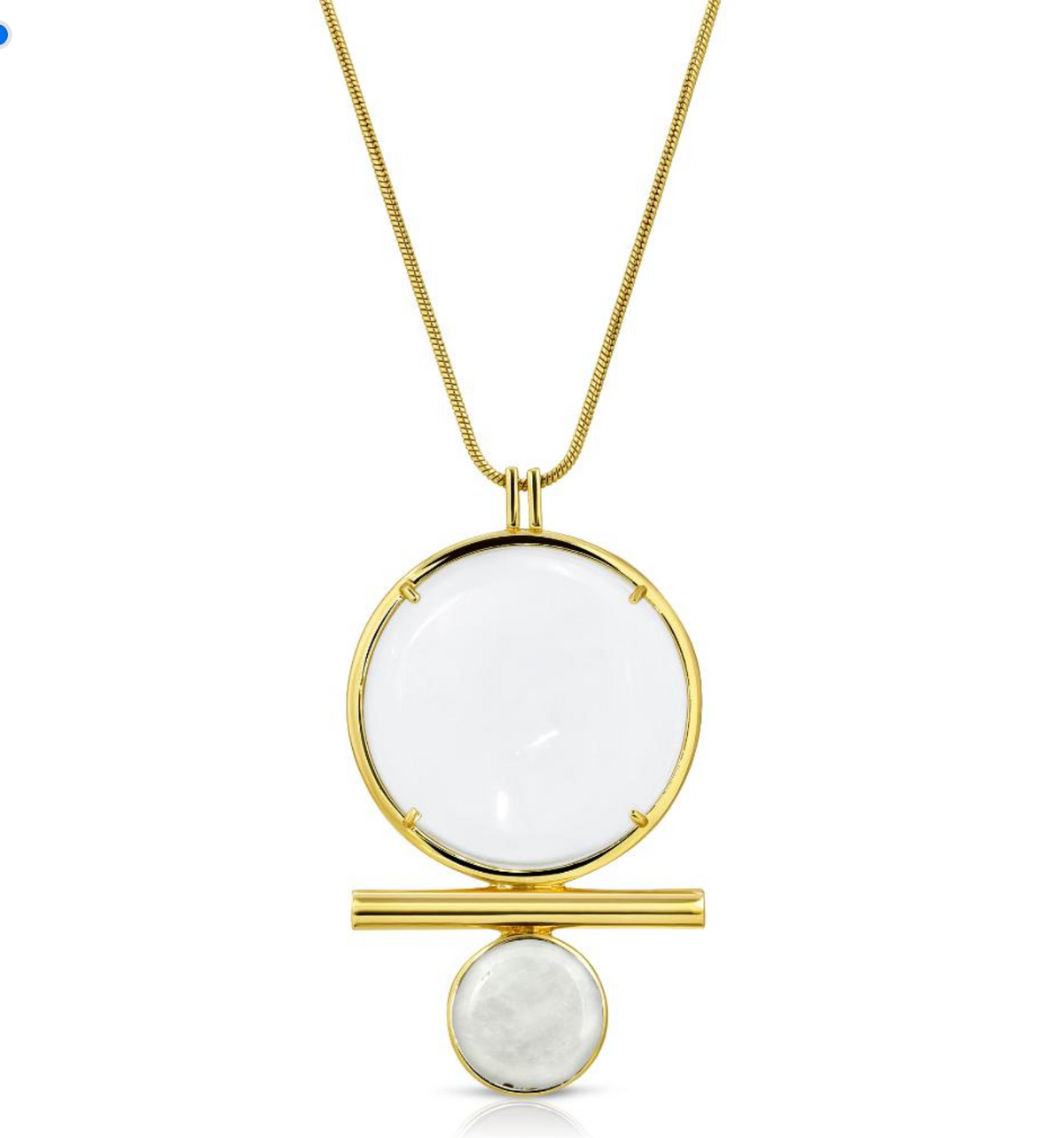 Luna Gold Magnifier Pendant Necklace