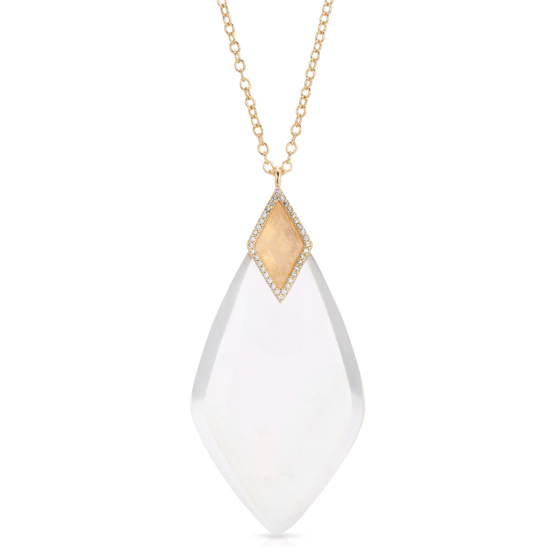 Anjale Gold- Magnifier Pendant Necklace