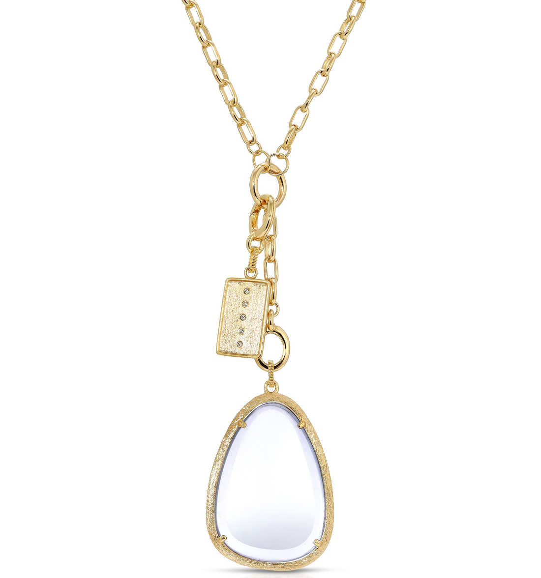 Journey Charm Gold Magnifier Pendant Necklace