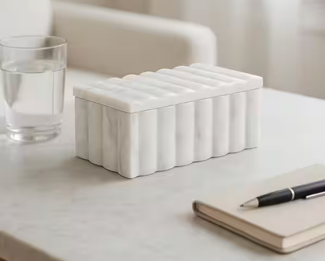 Marble 7x3" Ridged Box
