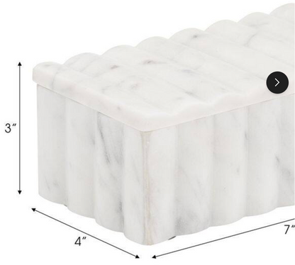 Marble 7x3" Ridged Box