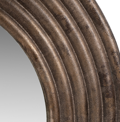 Fluted Bronze Wall Mirror