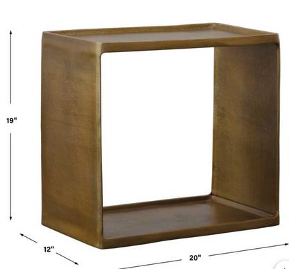 Davis Antique Brass Side Table