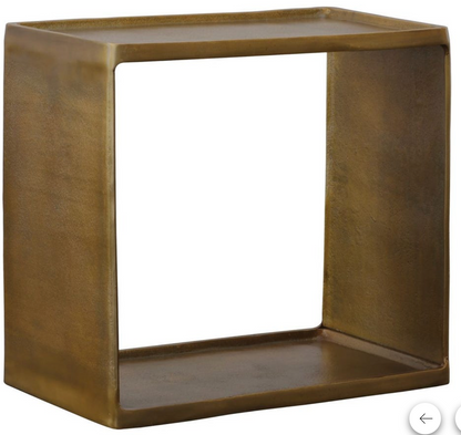 Davis Antique Brass Side Table