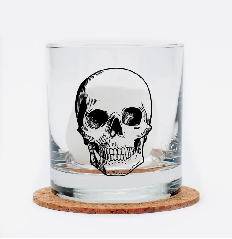Skull glass set of 2/$20