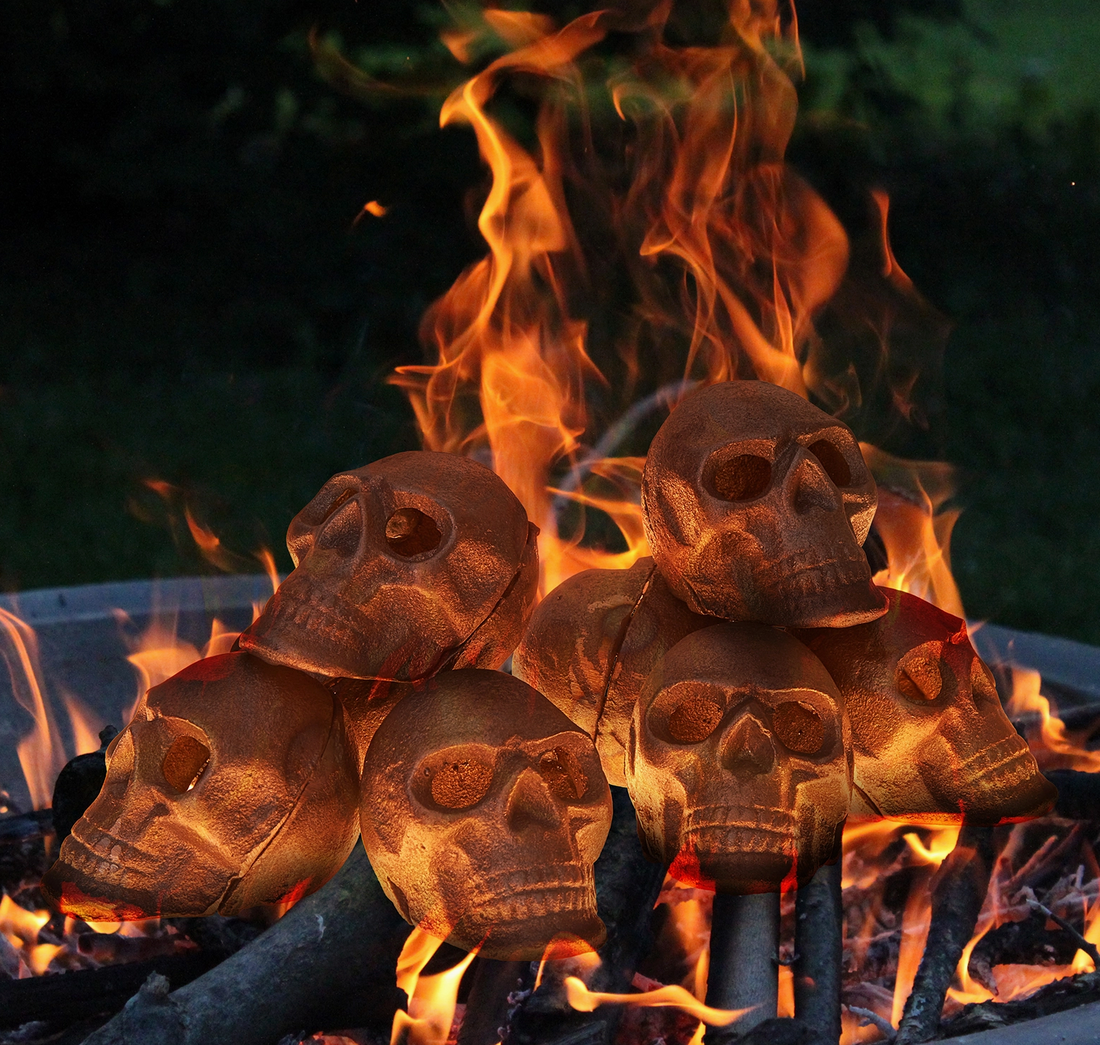 Fire pit Skulls Set of 8