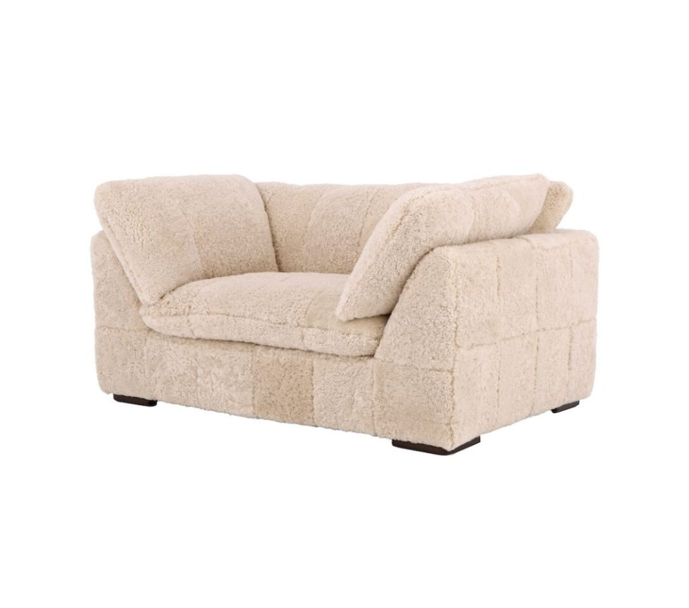 Shearling Lux Chair w/ Ottoman