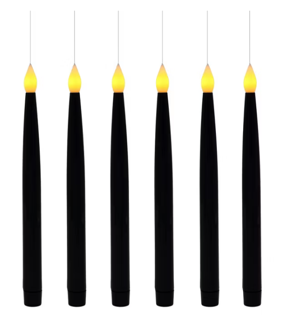 BLK Hanging Taper Candles set of 6