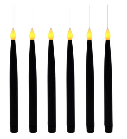 BLK Hanging Taper Candles set of 6