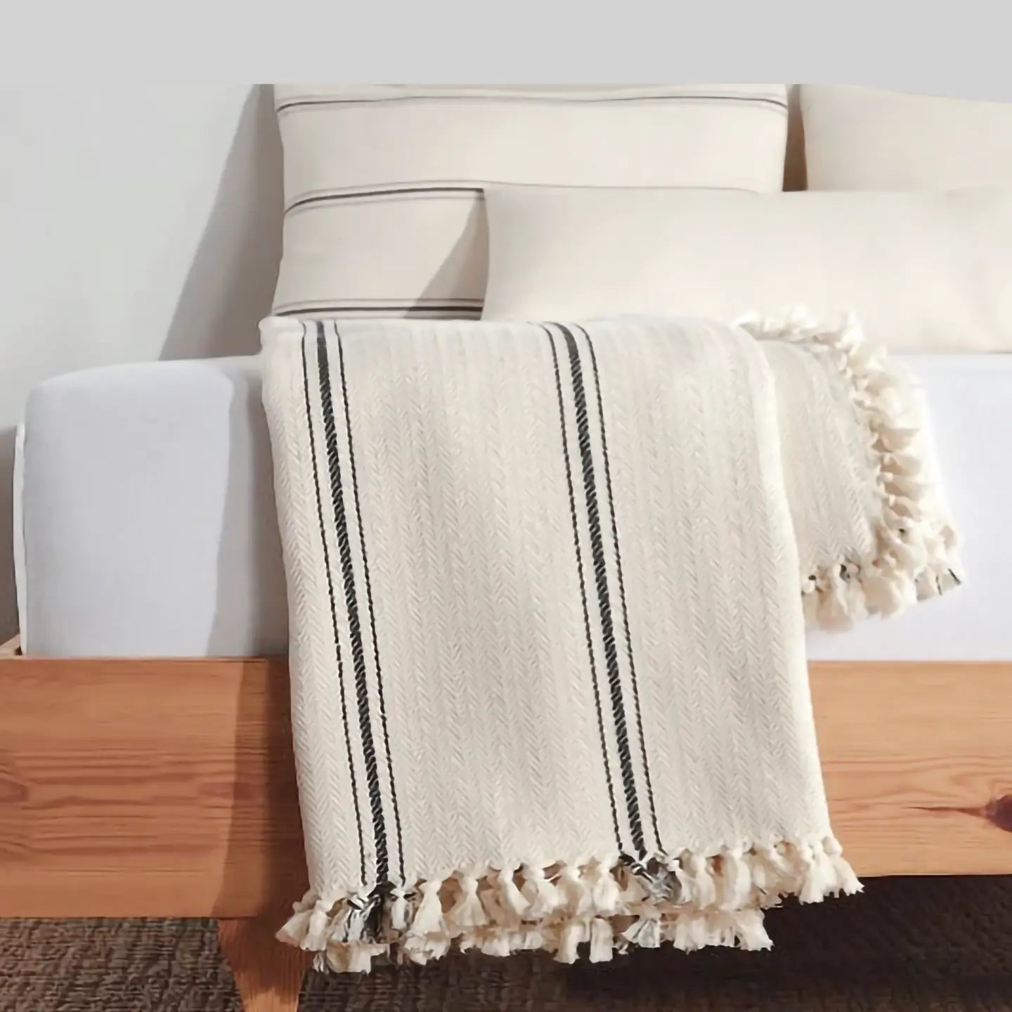 Turkish Towel BLK Stripe