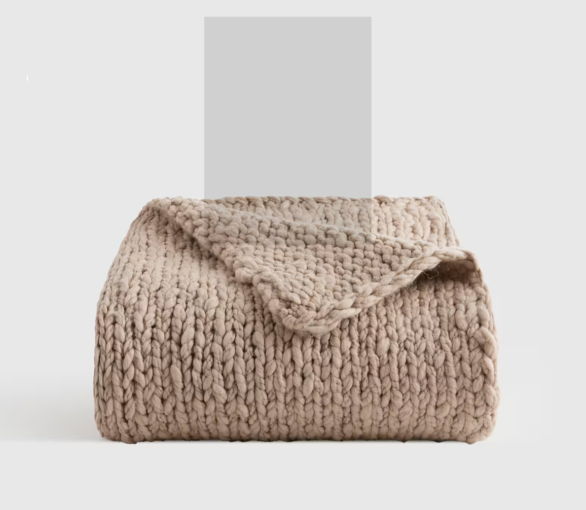 Hand Knit Wool Throw