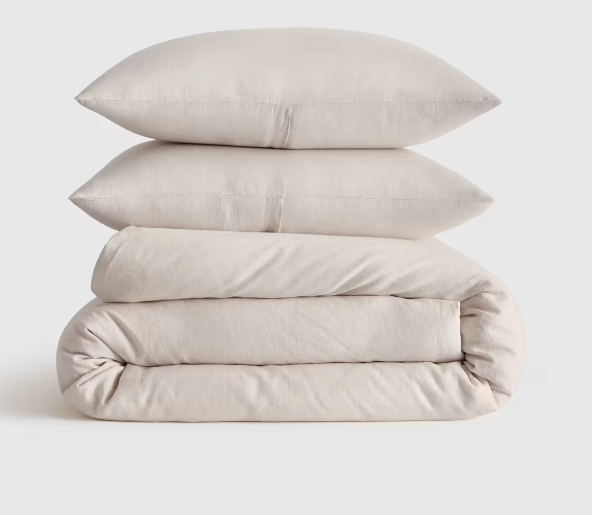 European Linen Chambray KING Duvet Cover Set